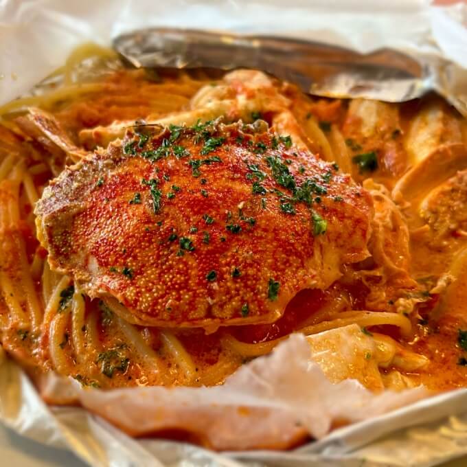 ワタリガニのトマトクリーム味 ¥1,500 税込